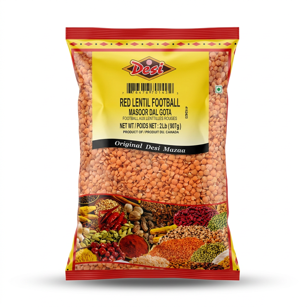 Desi Red Lentil Football — 2 lb