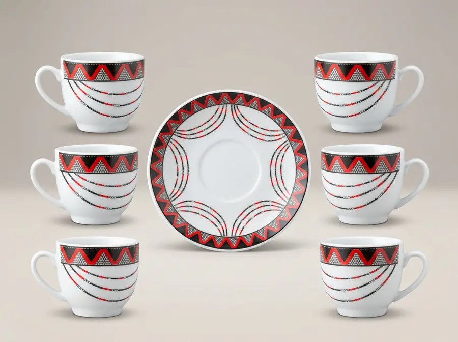 Pattern Coffee Cup Set
